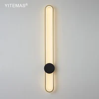 Long Wall Lamp For Living Room Large Led Wall Light 60/90/120Cm Modern Wall Sconce Hallway Black/Gold Stairs Bathroom Lighting