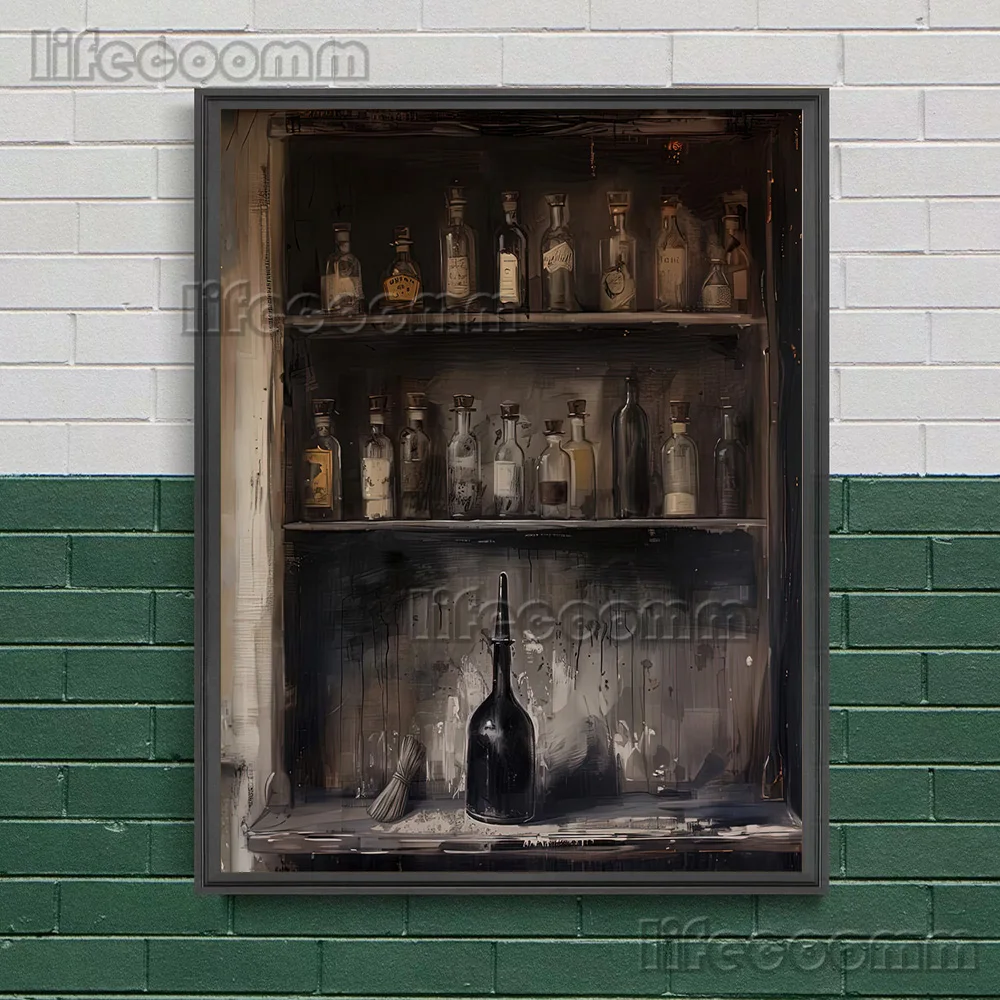 

Винтажная картина на холсте "Ужасная свеча и темный хрустальный шар ведьмы"