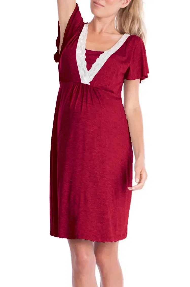 Модная одежда для кормящих мам многофункциональная кружевная Лоскутная Пижама и