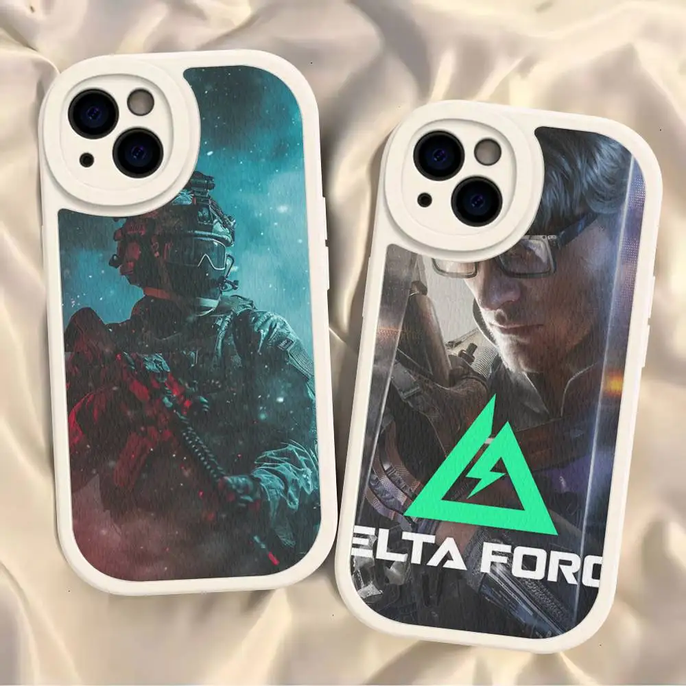 Фото Чехол для телефона с дизайном тактической игры Delta Force для iPhone 11 12 13 14 15 16 Pro Max Mini Plus, мягкий кожаный чехол №4