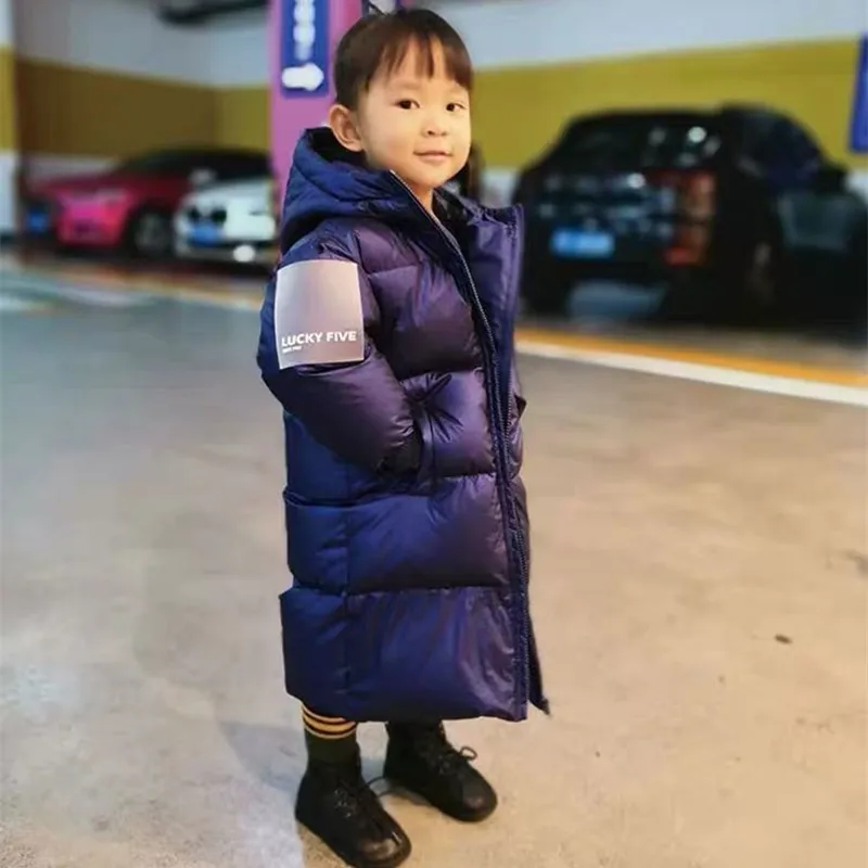 

2022 зимнее повседневное пуховое пальто для девочек и мальчиков, Детская плотная теплая куртка с капюшоном, верхняя одежда