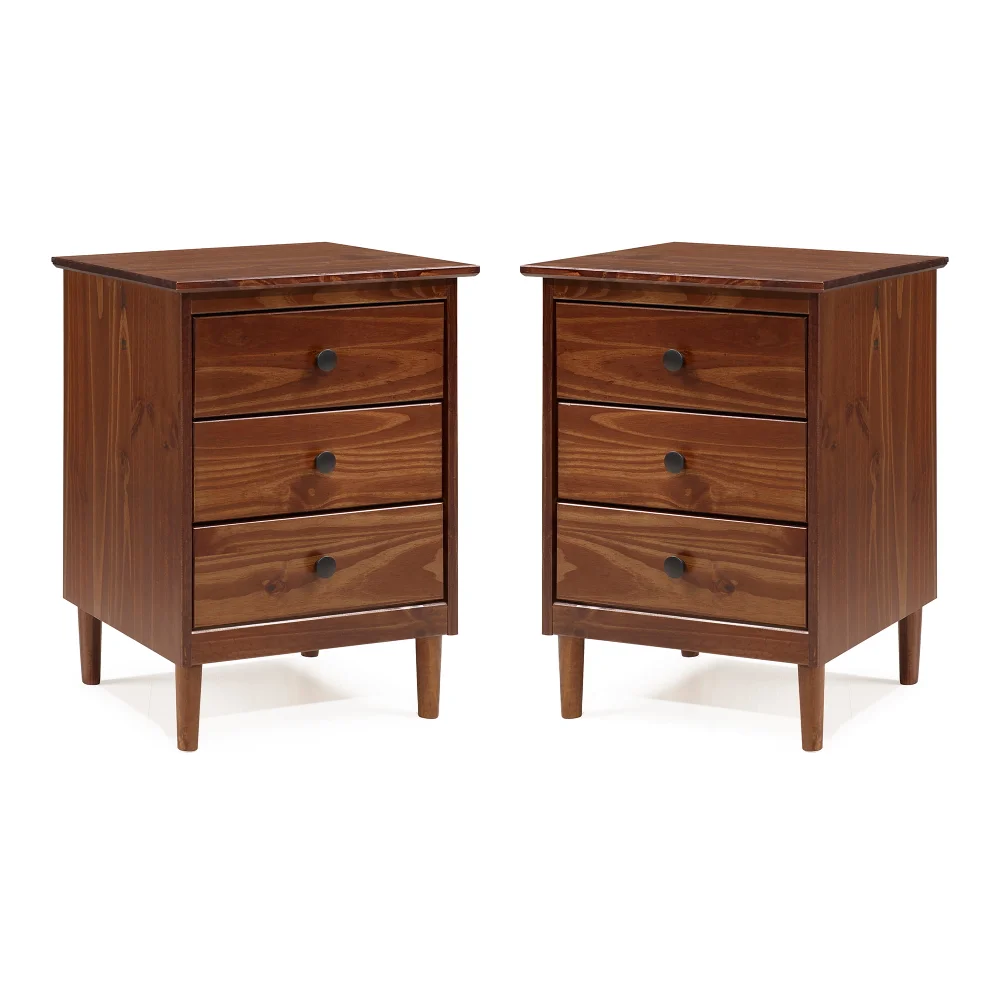 

Тумбочка из ореха OIMG Madeline с 3 выдвижными ящиками, набор из 2 шт.