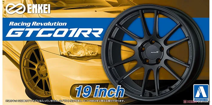 

AOSHIMA 1:24 Enkei GTC01RR 19 Inches 05331 Assembled Wheel Rim with Tire Model Accessories Toy