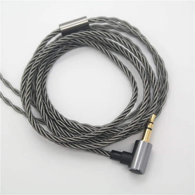 

1 шт 4 нити посеребренный MP3 полуготовый кабель для наушников