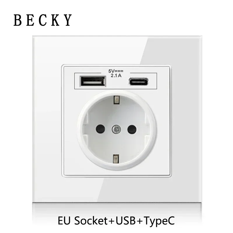 

Европейская розетка с USB Type-C