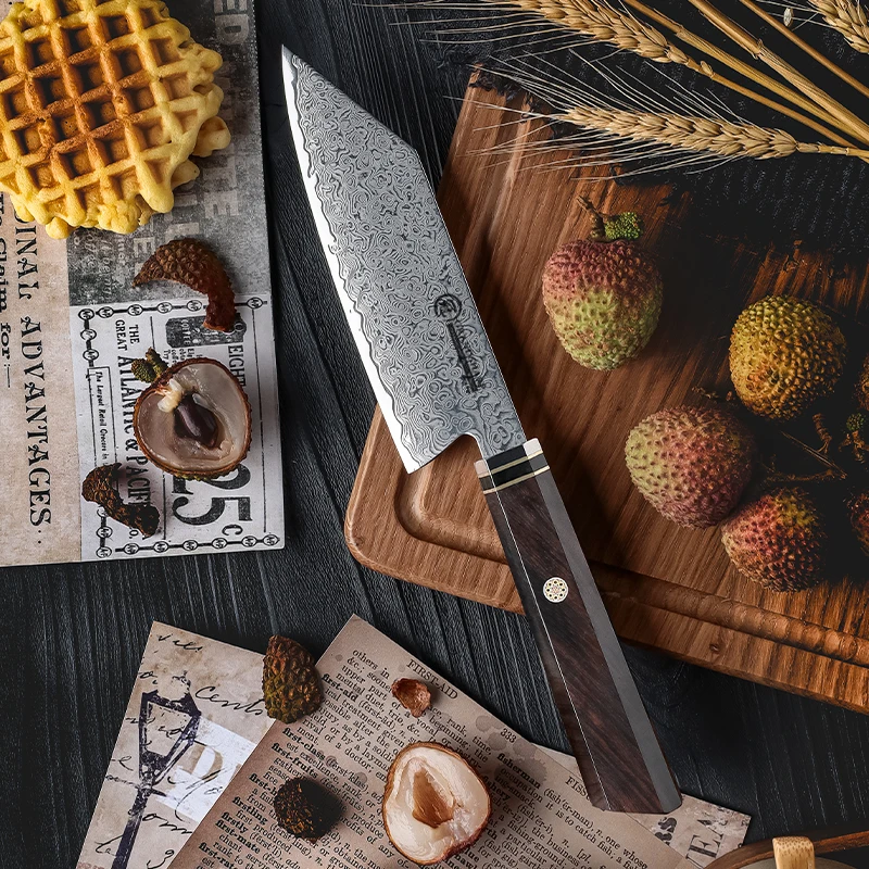 Новый нож Bunka 5 4 дюйма 67 слоев дамасская сталь 10Cr15C0Mov режущий сердечник с Ebnoy и