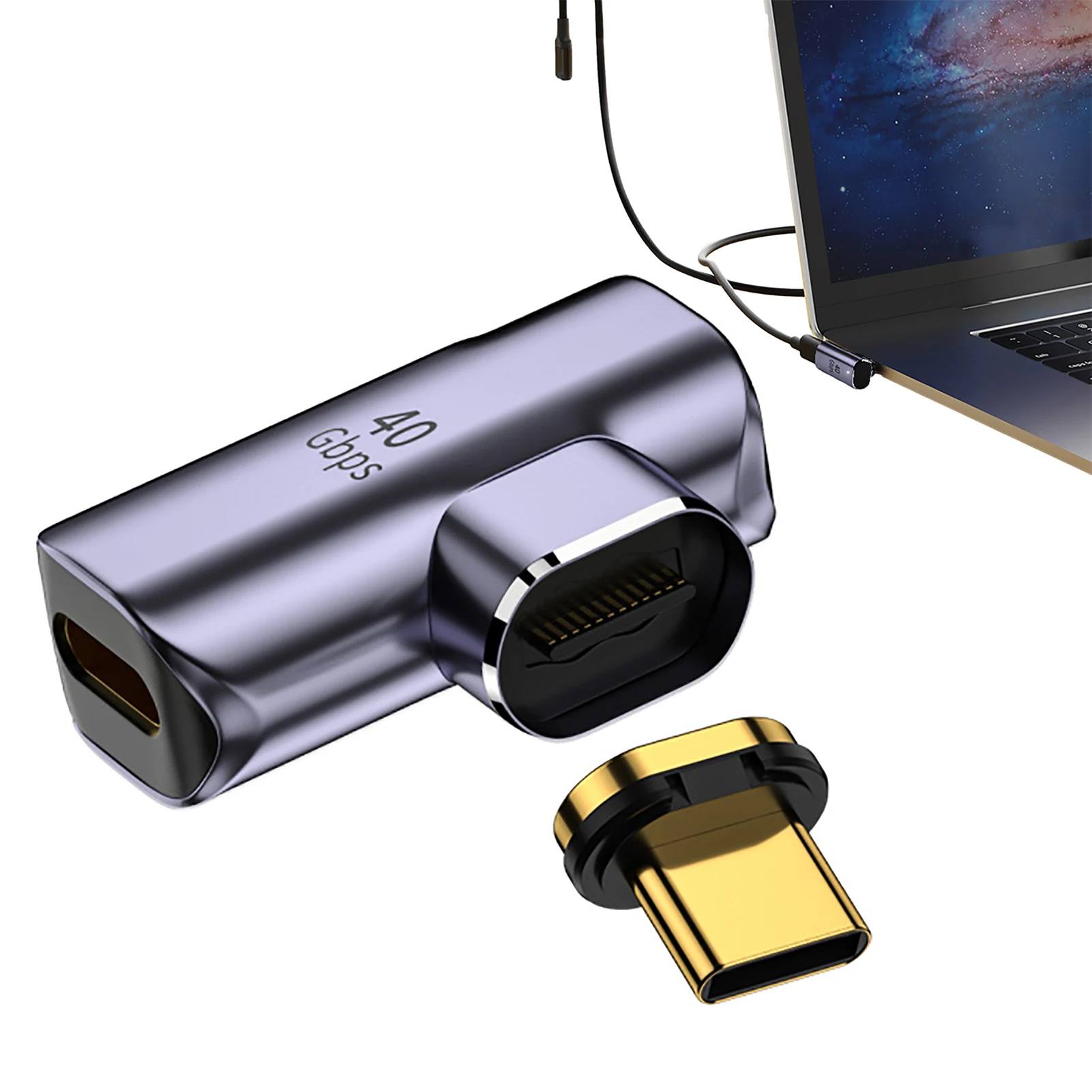 

USB C Magnetic Adapter 24Pins Type C Connector USB PD 100W Quick Charge 8K Video Output USB C Adapter Supports Simultaneous