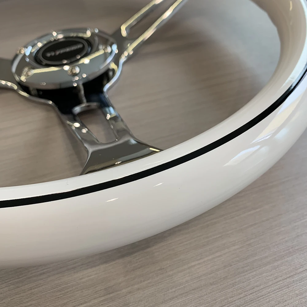 Белый винтажный руль 380 мм 15 дюймов классический Автомобильный в стиле ретро