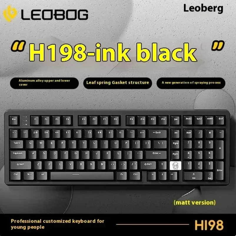Фото Механическая клавиатура LEOBOG Hi98 из алюминия, проводная, с креплением Gasket Mount, корпус из CNC-сплава, RGB-подсветка, с возможностью горячей замены переключателей, DIY, кастомизируемая игровая клавиатура для геймеров №4