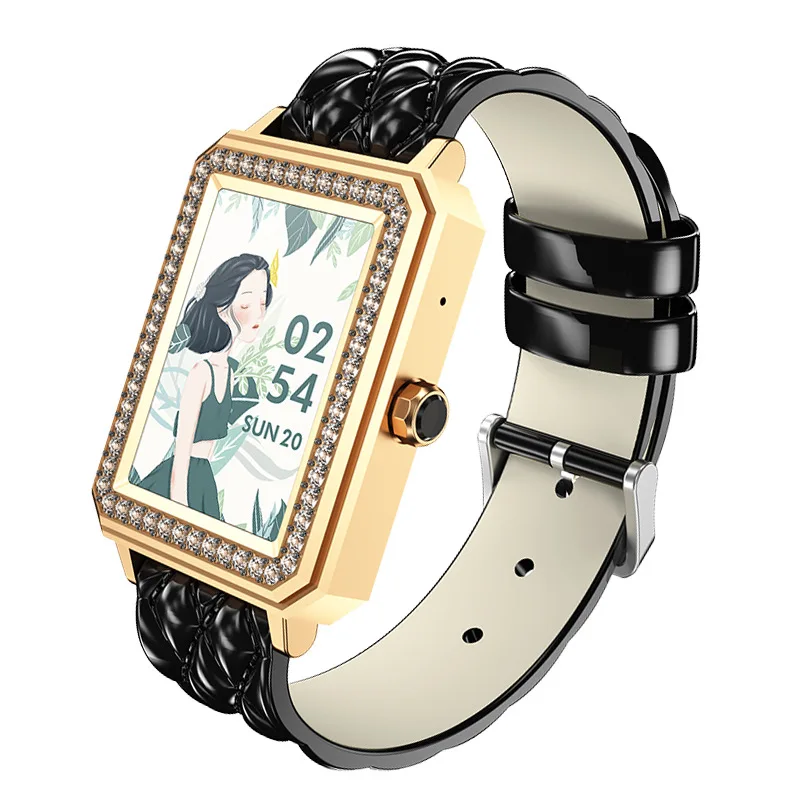 

Женские умные часы с Bluetooth, Стильный фитнес-браслет для девушек с мониторингом здоровья и артериального давления, 1,65 дюйма, Android IOS