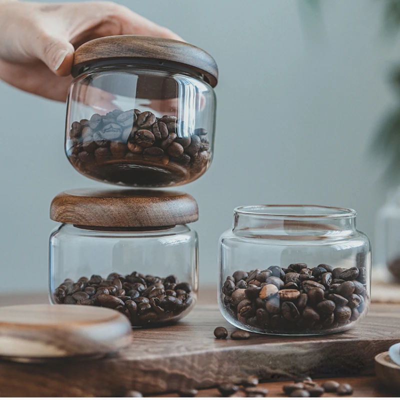 

Transparent Storage Containers Airtight Food Containers Glass Jar With Lid Coffee Container Sugar and Tea Cans Hermetic Pots