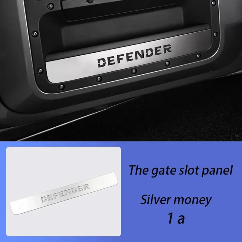 

Для Land Rover Defender, внутренняя дверная панель багажника, декоративная полоса багажника, яркая полоса из нержавеющей стали 20-25 90 110 130, автомобильные аксессуары