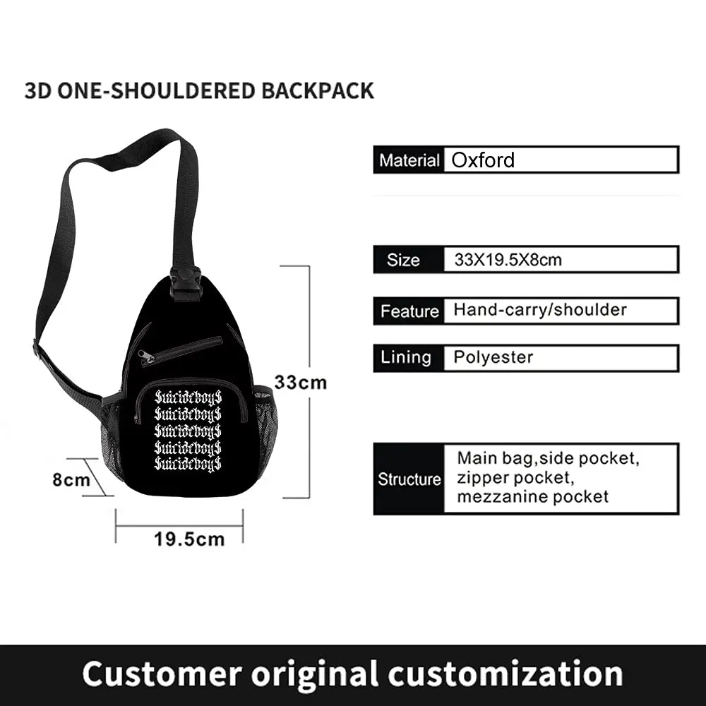 Новое поступление 2022 школьный рюкзак из ткани Оксфорд $ uicideboy Merch Детская сумка