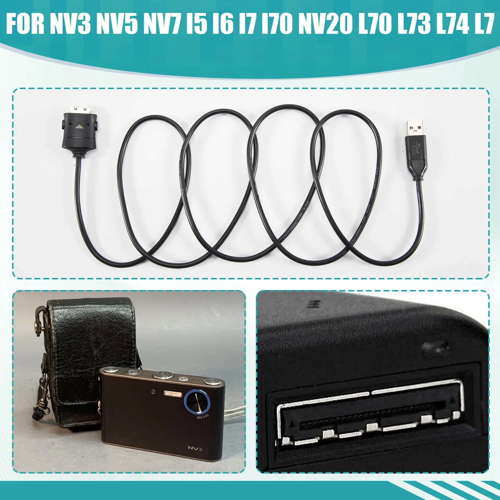 Кабель USB N05R SUC-C2 для зарядки и передачи данных цифровых камер NV3, NV5, NV7, I5, I6, I7, I70, NV20, L70, L73, L74, L7 (art.: 3920dc32feb74) - 3920dc32feb74