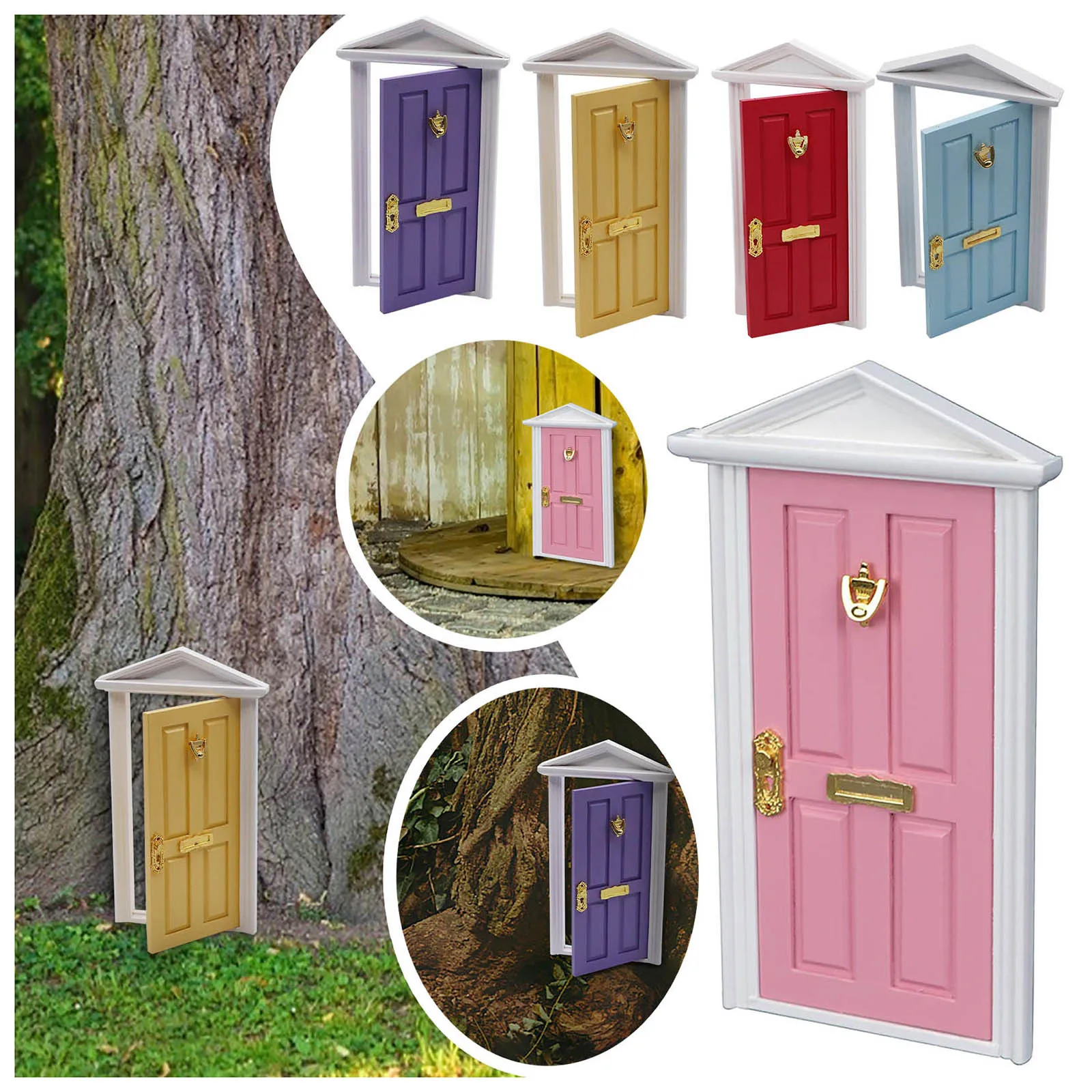 

Cookie Kids Toy Door Villa Spire Color Mini Doll Door Simulation Furniture House Accessories Door Home Decor Wobble Owl Toy