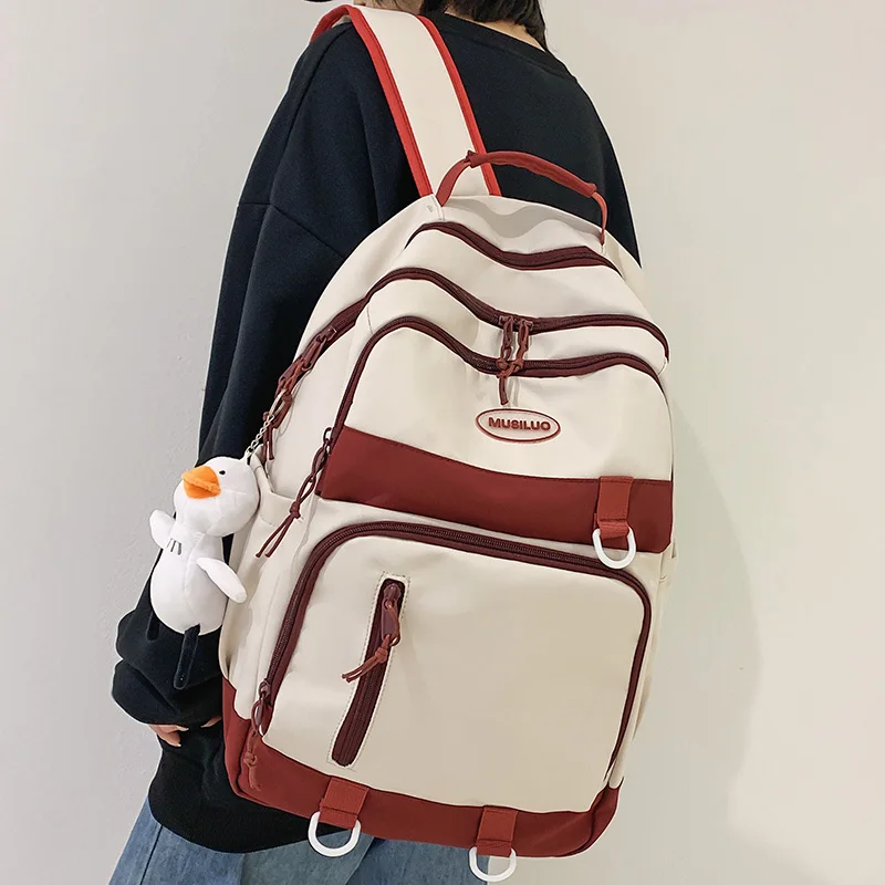 

New Male Ladies Nylon Book Bag Women Men Travel Student Backpack Female Laptop College Backpack Fashion Cool Boy Girl School Bag