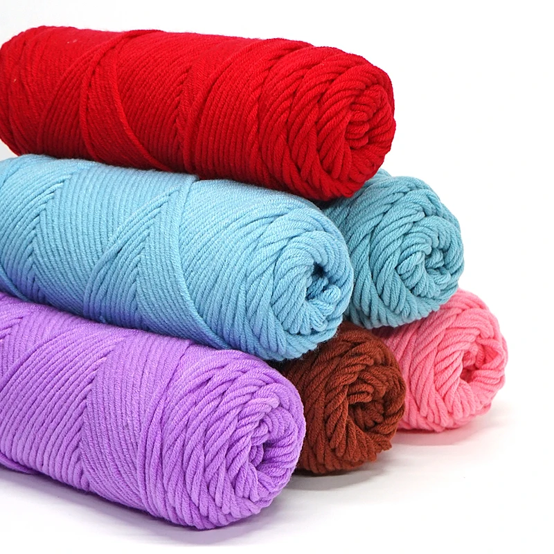 100 ± 3 г (120 ярдов), 8-слойная стандартная вязальная вышивка, окрашенная Лана для вязания крючком, свитера, шапки, кукол. QRM