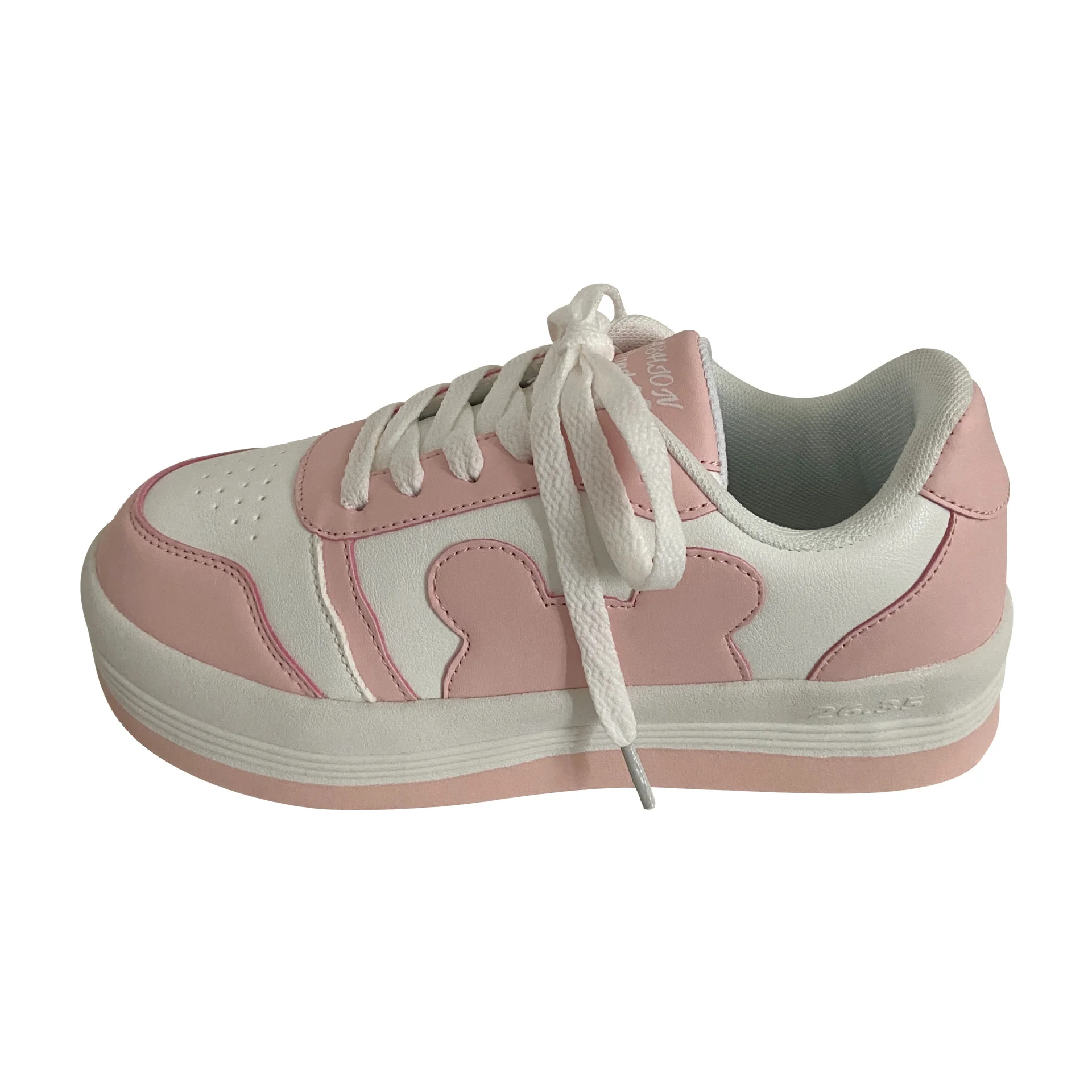 

Big head soft sister small white shoes female keyboard bottom student ins versatile Korean round head sports board shoes