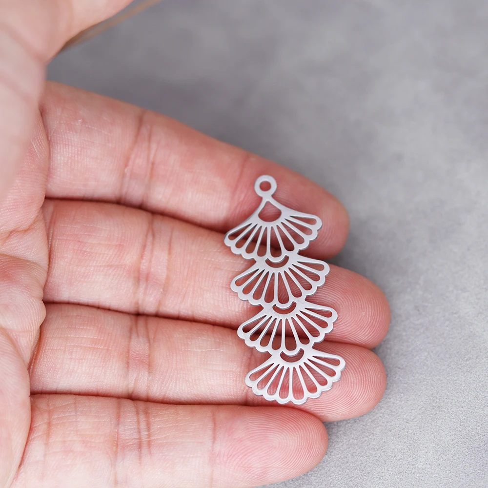 Подвески с зелеными растениями в горшке 3 шт. длинные кисточки для поделок серьги