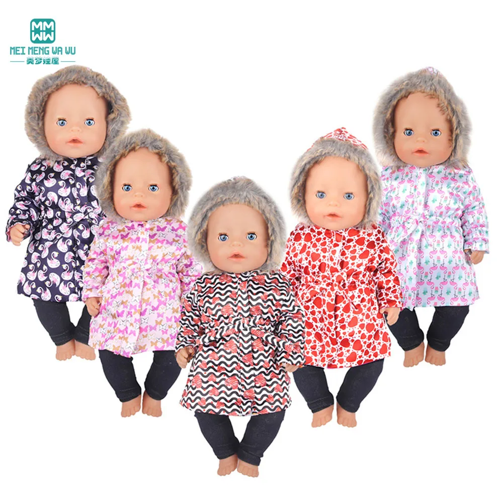 

Одежда для кукол, подходит для кукол-новорожденных 43 см, американская кукла, Модная хлопковая куртка, игрушка, подарки для девочек