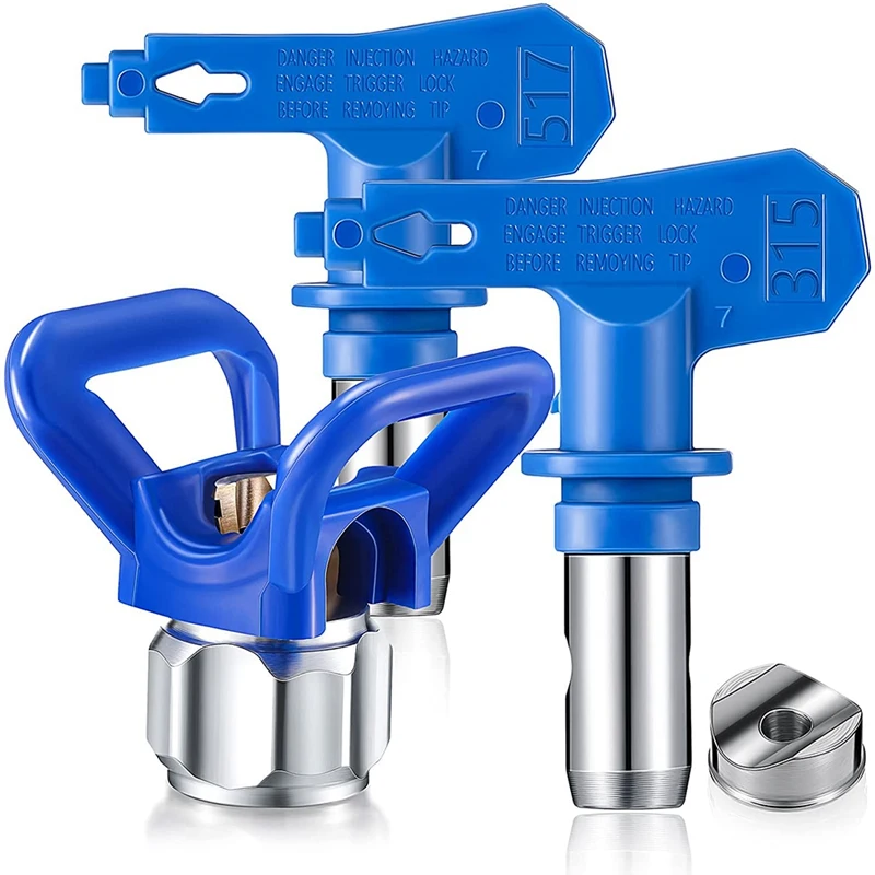 

3 Pieces Spray Tips Airless Paint Spray Sprayer Tip Guard Nozzle Seat Replacement For Airless Spray Paint Tip Nozzle