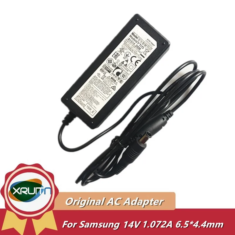 

Genuine 14V 1.072A AC Adapter Charger for Samsung S19C150B Monitor Power Supply A1514-EPN A1514_DSM A1514-DSM S19F350HN S19A300B