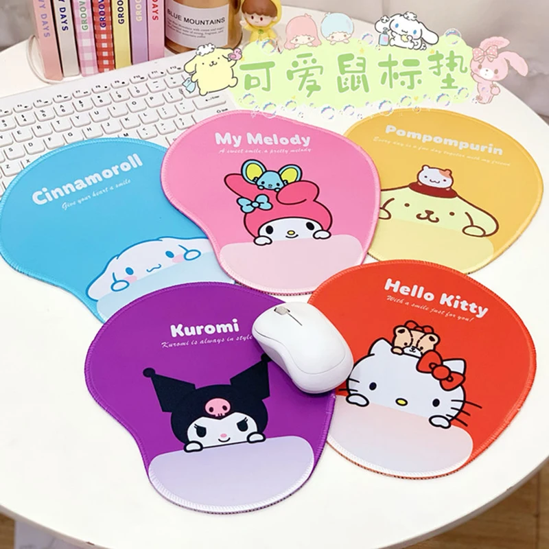

Коврик для мыши Kawaii Kuromi Sanrio аниме нескользящий коврик Cinnamoroll My Melody Pachacco мультфильм Hello Kitty игрушки подарок для детей