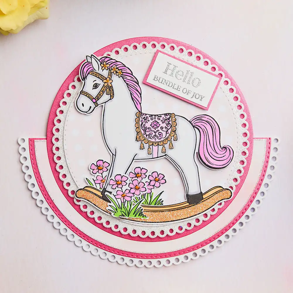 Фото Новинка 2026: Металлические вырубные ножи и штампы Chloes Baby Collection Giraffe Baby Collection Sentiment Grandchild для скрапбукинга и рукоделия №2