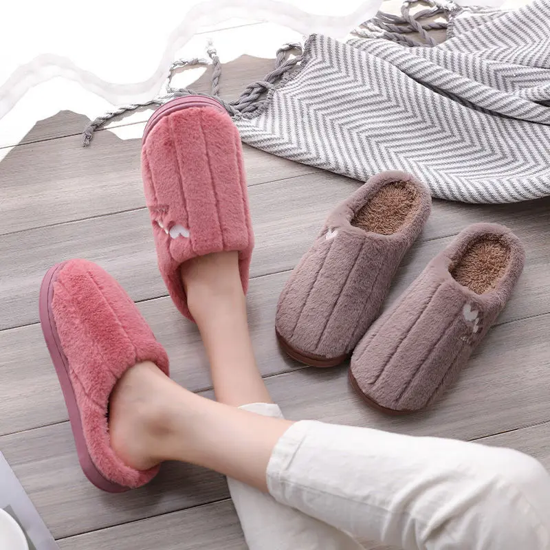 

Slippers for Big Girls 16 Years Old Winter Cotton Slippers Thick-soled Non-slip Women's New Style Winter Floor Shoes Cute Home