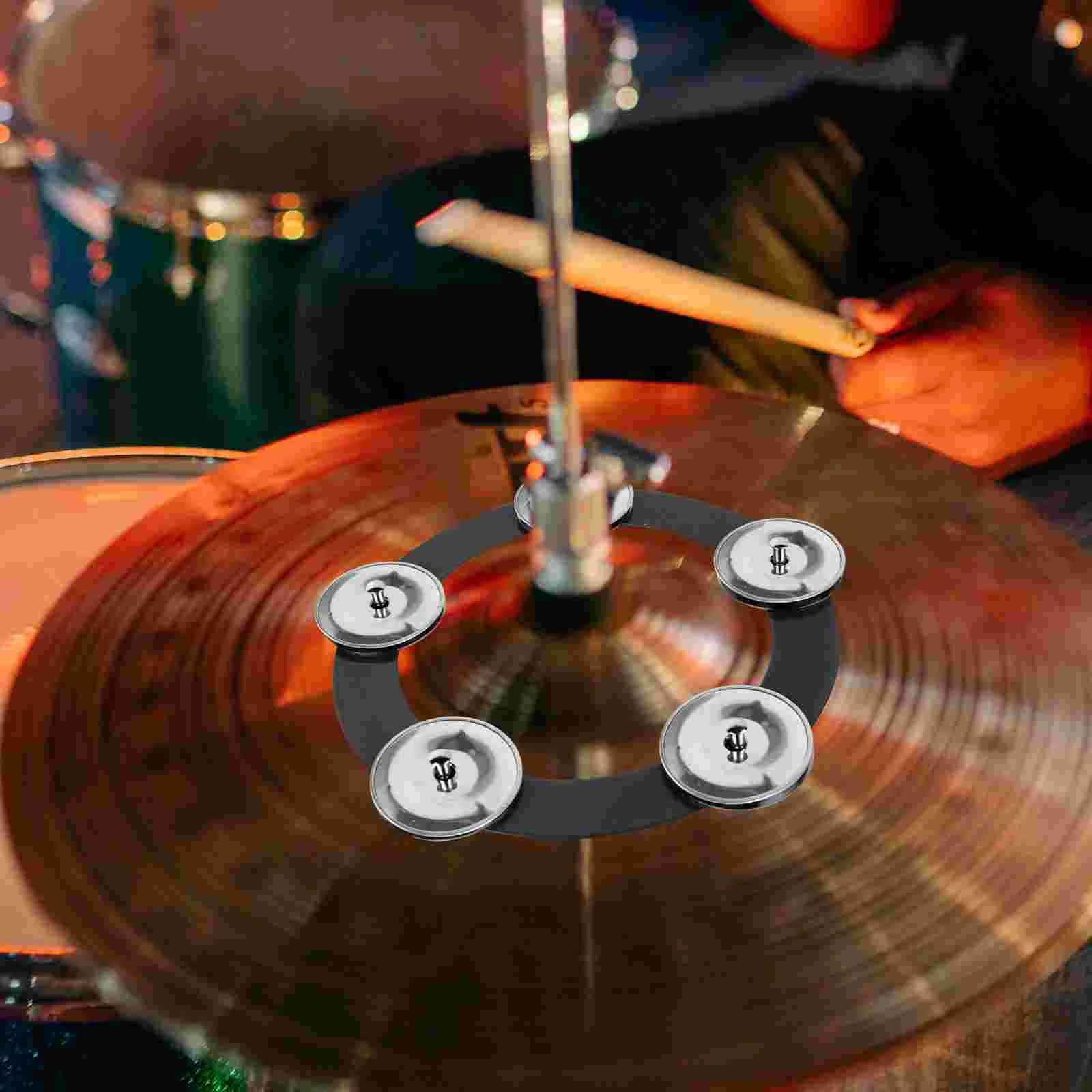 

50 Pcs Cymbal Replacement Accessories Drum Companion Tambourine Ring Cymbals Ching Percussion Stainless Steel Child