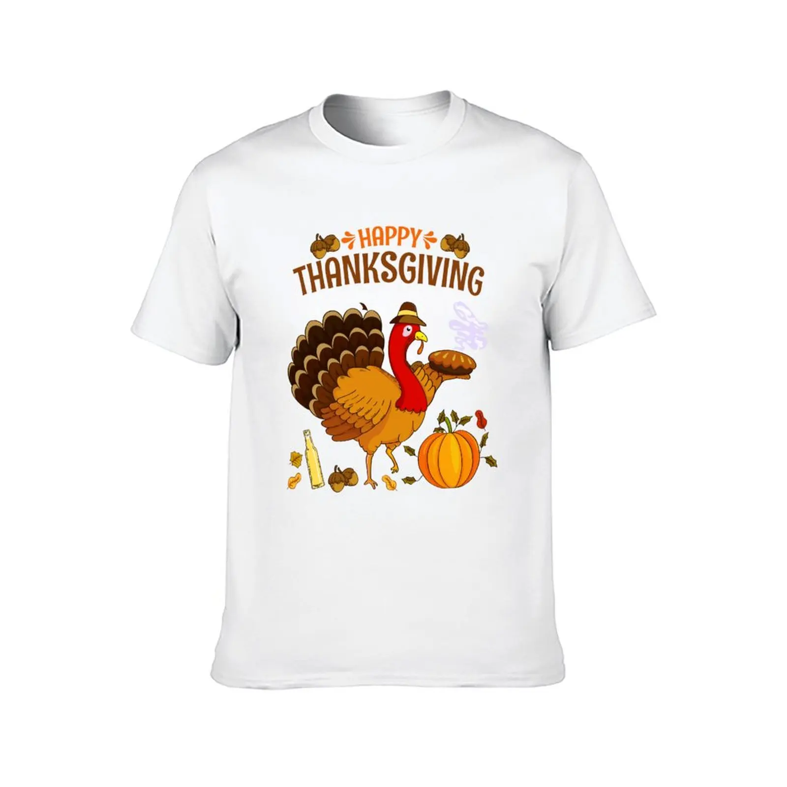 Фото Персонализированная летняя футболка THANKS GIVING, роскошная рубашка, мужская футболка, мужская футболка HAPY №2