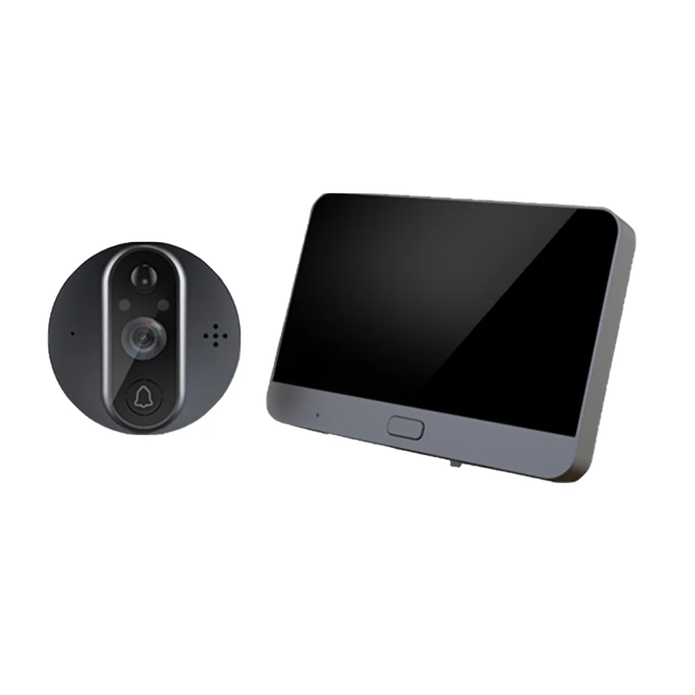 

1 Set Peephole Camera Wifi Doorbell Video Intercom Monitor 1MP System
