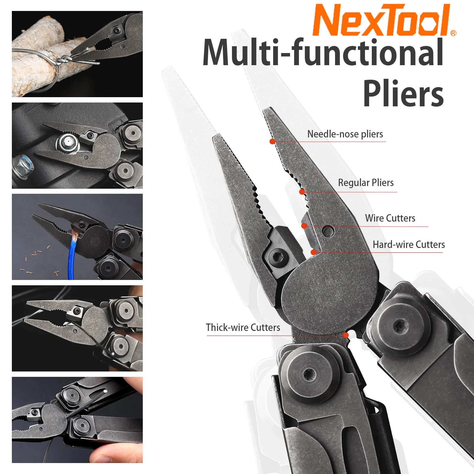 

Многофункциональный инструмент Nextool Flagship Pro 16 в 1 с ножницами Kydex