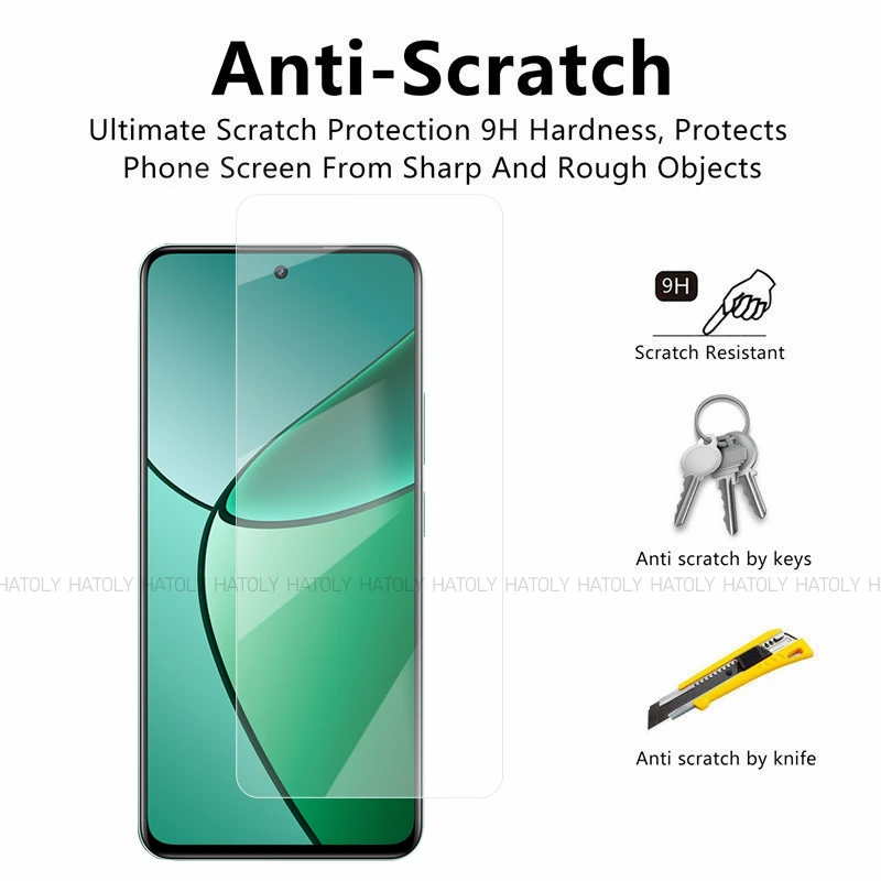 2/4 шт. защитная пленка для экрана Realme 12 Plus закаленное стекло полное клеевое