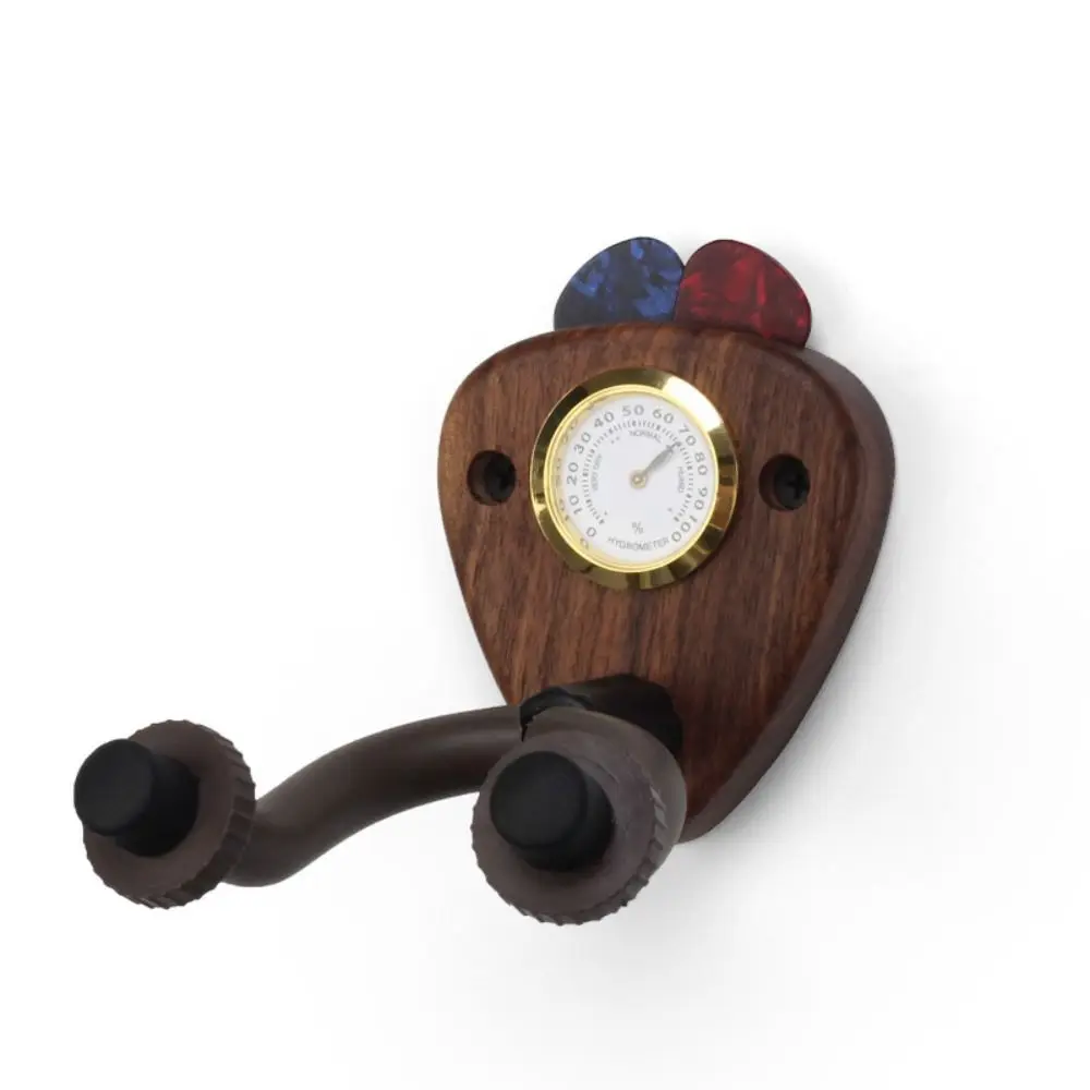 Универсальная деревянная настенная вешалка для гитары с гигрометром