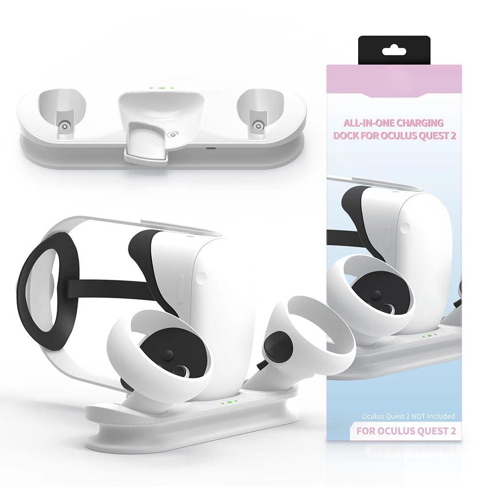 

Зарядная док-станция с набором аккумуляторов, держатель для очков виртуальной реальности, гарнитуры, контроллера, зарядного устройства, аксессуары для Quest 2