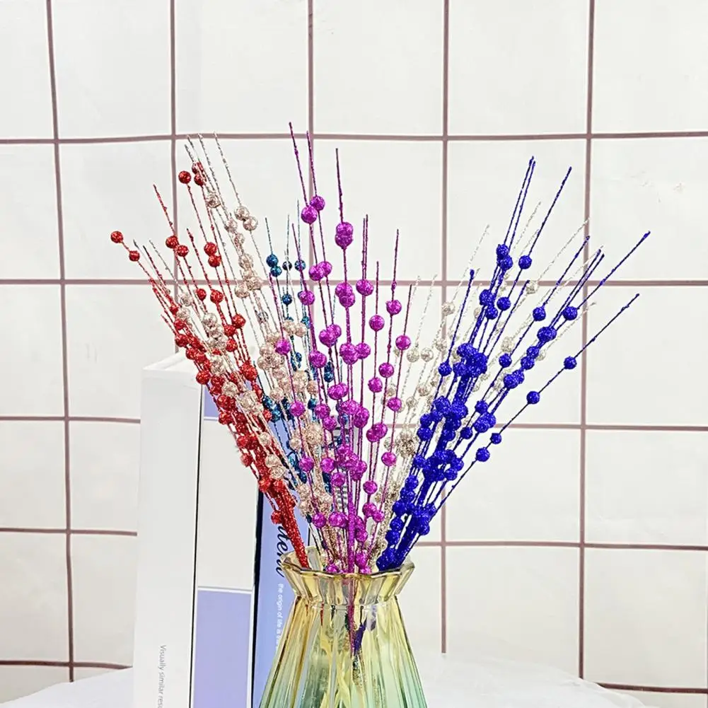 

Искусственные ягоды 18 дюймов 10 шт., декоративные растения, простой уход, букет цветов, украшения на Рождество, свадьбу, вечеринку