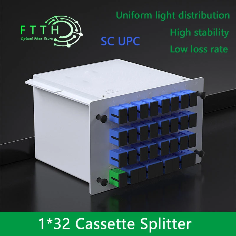 SC UPC PLC 1X32 волоконно-оптический разветвитель коробка FTTH кассета вставного типа волоконно-оптический разветвитель Бесплатная доставка