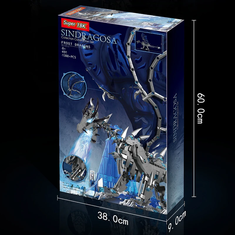 Супер 18K MOC фильм K91 идея Айсберг морозный Дракон Moc модель строительные блоки