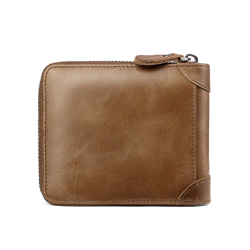 Men's Zipper Wallet Men PU Wallet Photo Holder Bank Card Holder Purse for Male Note Compartment Coin Pocket Wallets purses 2022