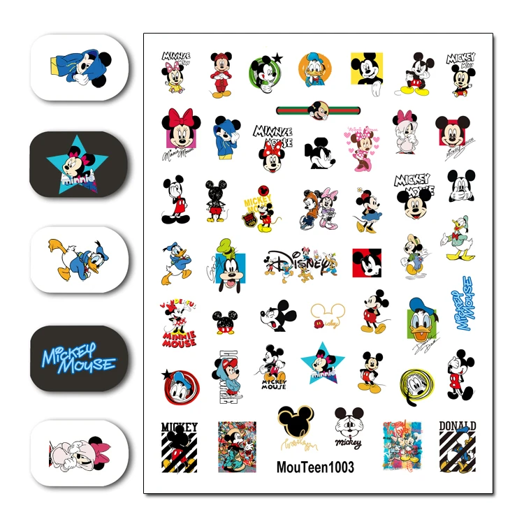 Disney все серии Микки Маус водные наклейки для ногтей мультфильм Минни наклейка