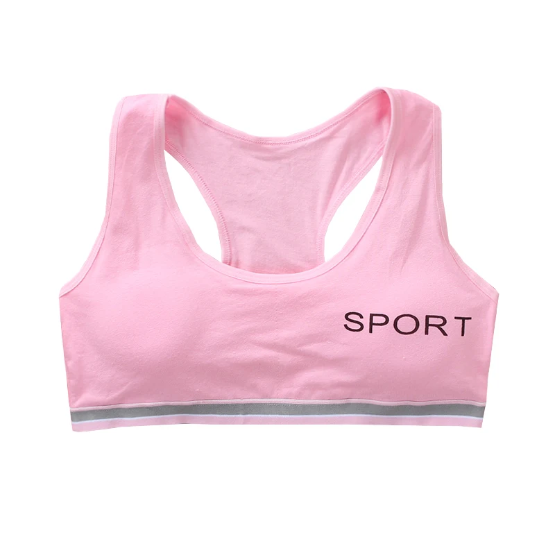 5pc/lot Solid Girls Camisoles Letter Pattern Little Girl Sports Cotton Kids Underwear Vest Soft No Ring Children Training Bras | Детская