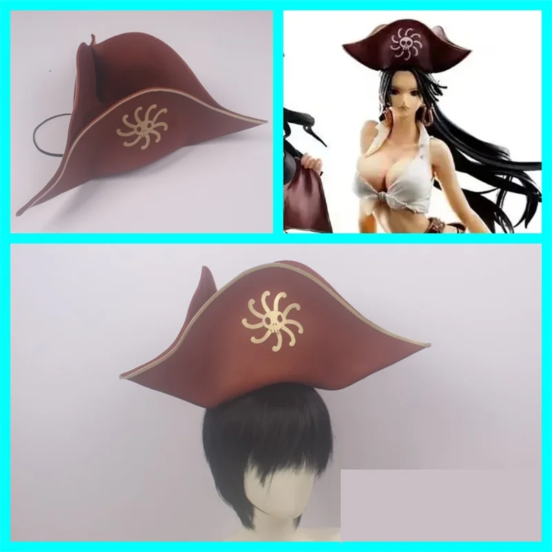 

Boa Hancock Cosplay Hats EVA Pirates Cap Halloween Anime Costume Hat Cosplay Props