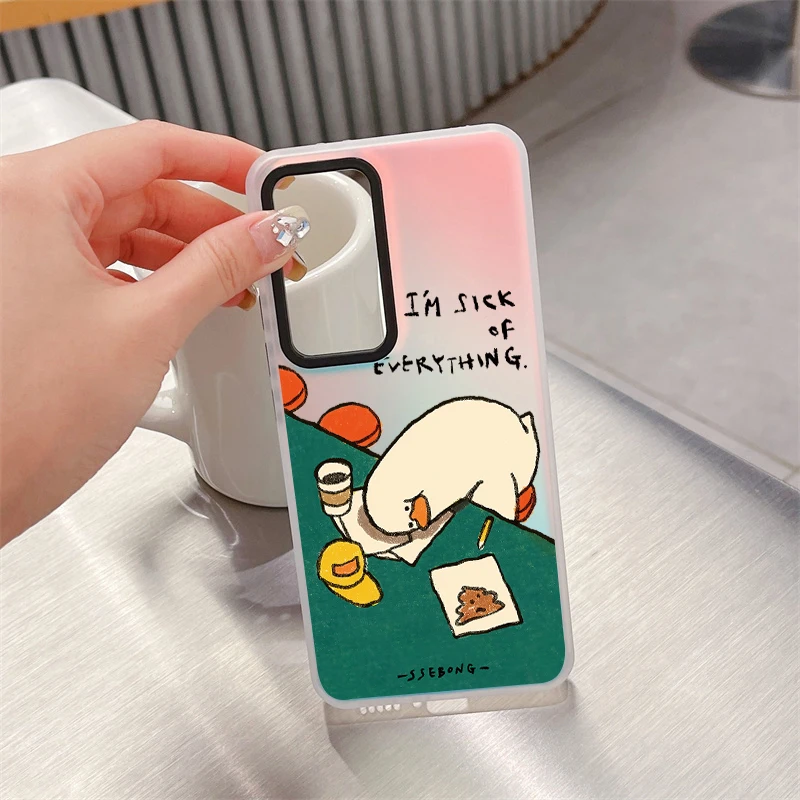 

Cute Cartoon Duck Clear Soft Phone Case For XiaoMi RedMi 12 12X 12C 12S 11A 10 10A 10C 10X 9 Prime 9A 9AT 9i 9C A1 A2 Plus Cover