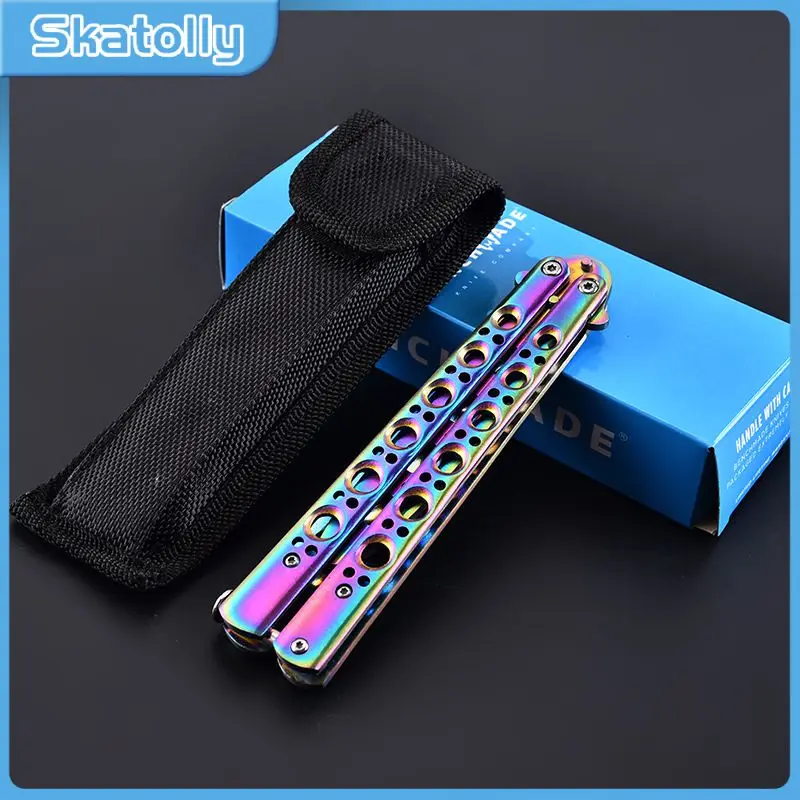 

Foldable Butterfly Knife Stainless Steel Portable CSGO Balisong Trainer Pocket Practice Knife Training Tool For Outdoor Games