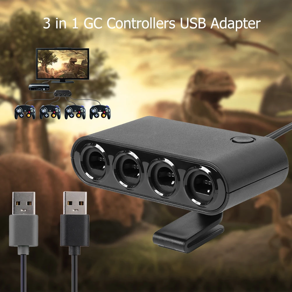 3 в 1 4-портовые контроллеры GC USB-адаптер конвертер подходит для Nintendo Switch GC/Wiiu/PC