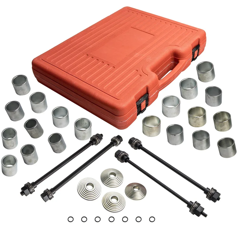 

Universal Press Pull Sleeve Kit Bush Bearing Removal Insertion Set Heavy Duty 28pc Remove Bushes Bearings Seals Pulling Spindles