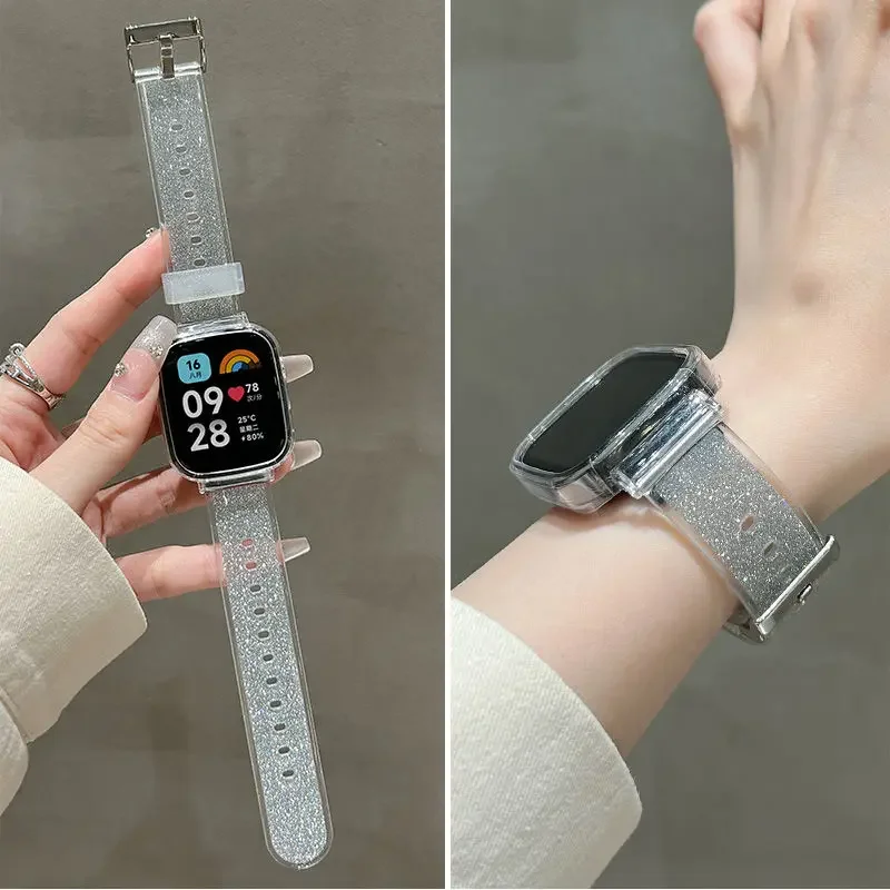 Эстетический модный красочный желейный силиконовый браслет для Apple Watch 9 8 7 6 5 4 3 2 1