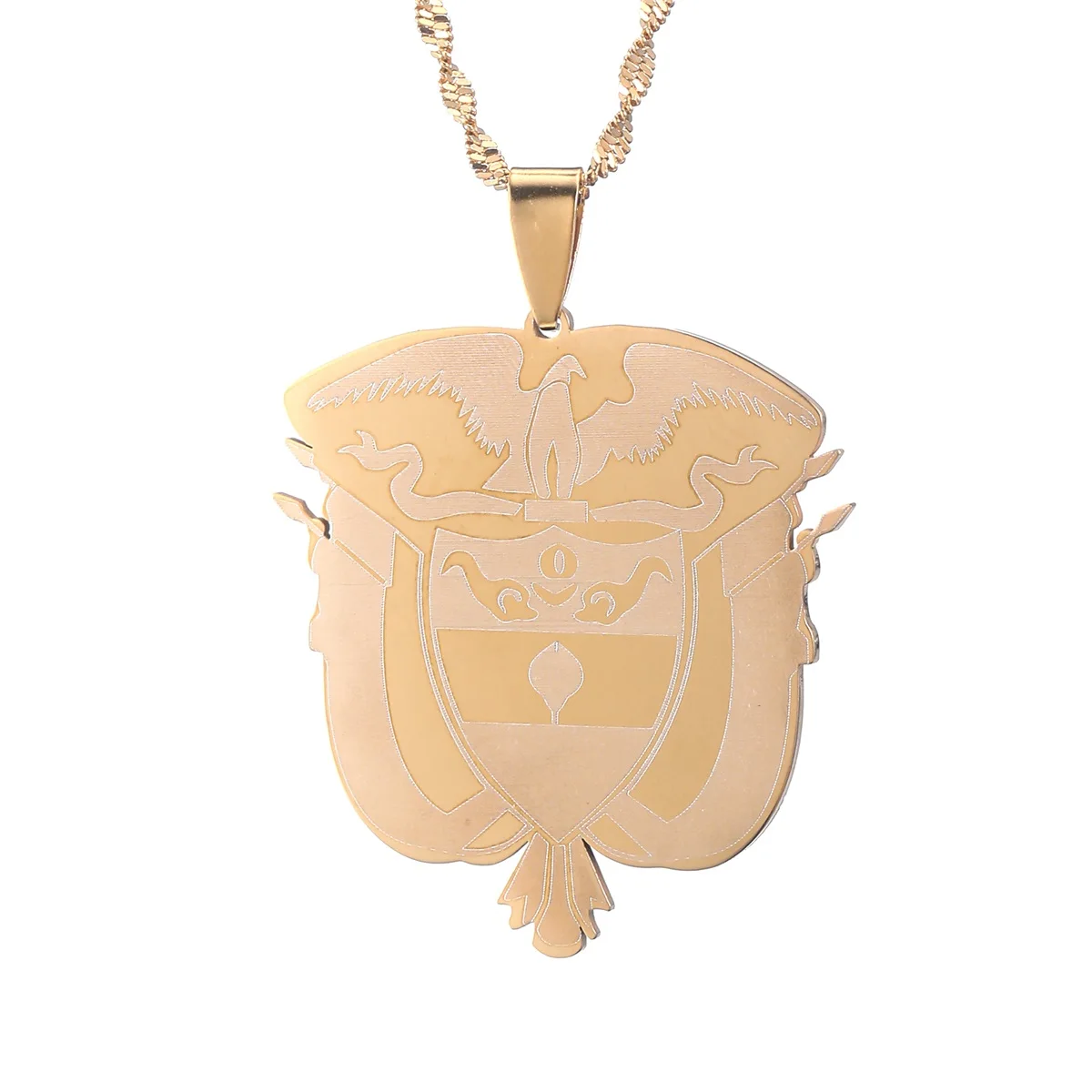 Подвеска Колумбия цепочка с водяными волнами для женщин и девушек ювелирные