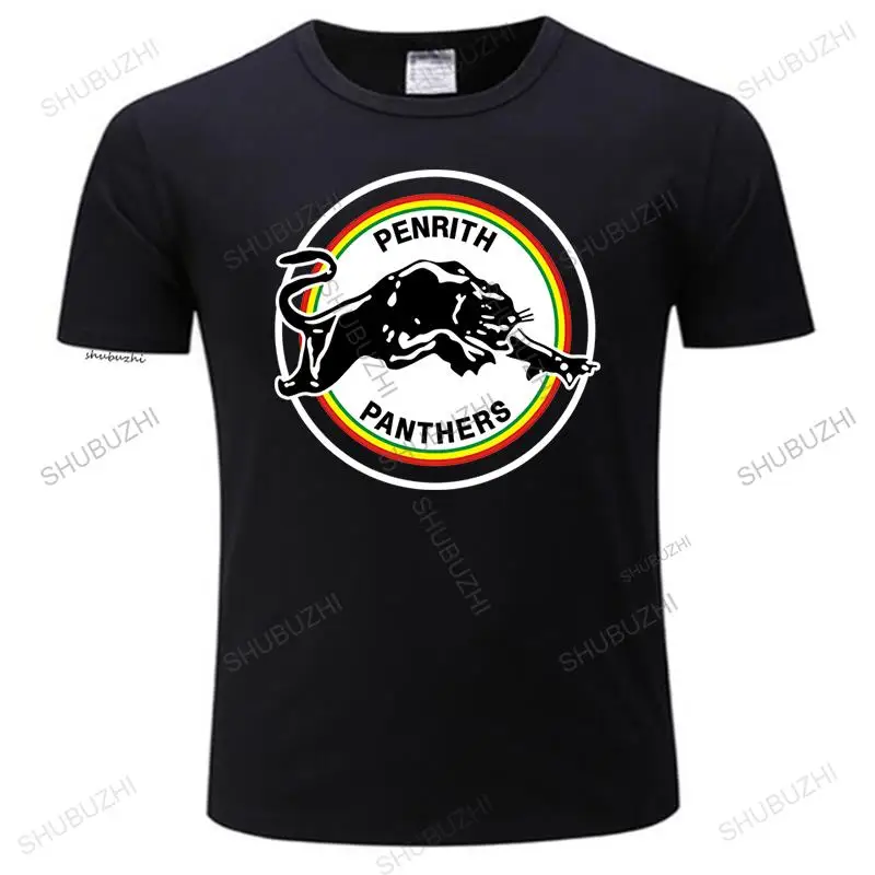 

Male Black Tshirts 47 Brand Nrl Penrith Panthers Logo Shirt Black White Tshirt Men'S Free Shipping Popular Tagless Tee Shirt